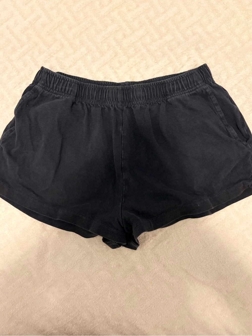 navy blue american eagle sweat shorts